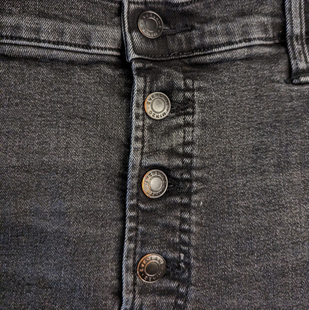Everlane High Rise Button Fly Skinny